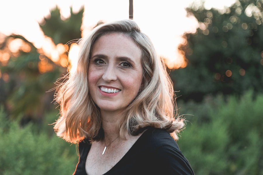 Woman smiling naturally